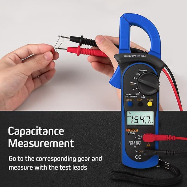 Voltmeter Ammeter Kapasitetsmåler Detektor LCD Digital Elektrisk Multimeter