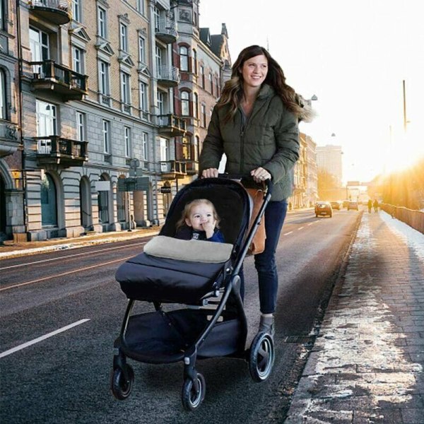 Baby , universal 3-i-1-matta för barnvagnstillbehör Fotpåse Filt Barnvagnsväska Vattentät, vindtät, kall avtagbar (grå)