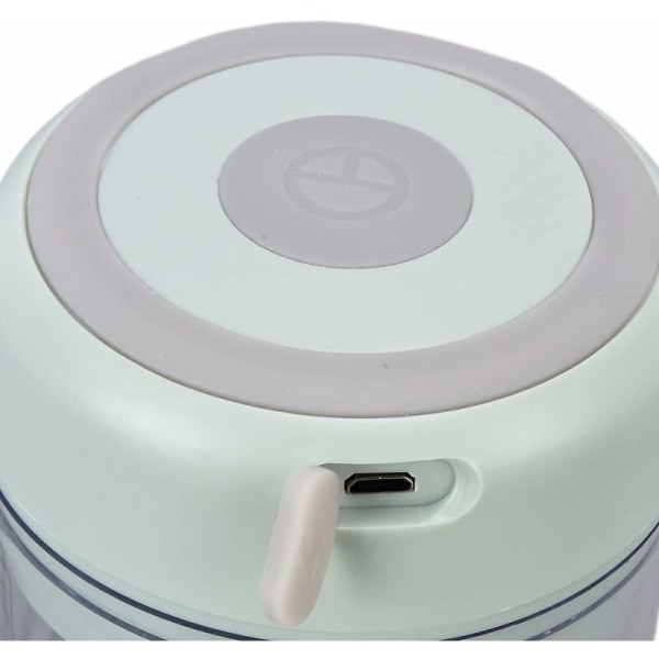 Minihackare, hållbar elektrisk lökhackare med 100 ml kapacitet för köksredskap (vit)