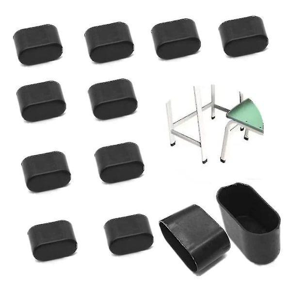22 kpl 40x20mm kumikalustejalat rengastulpat soikeat pöytä- ja tuolien jalkatupit liukumattomat huonekalujalkojen tyynyt puutarhakalusteisiin, tuolinjalkoihin