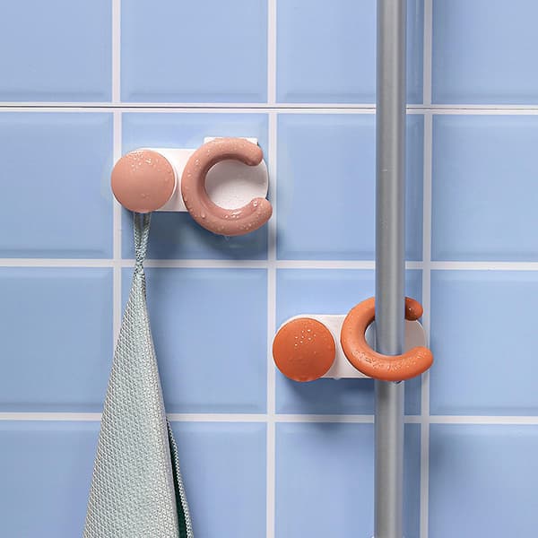 Vægmonteret moppeholder til kost og moppe