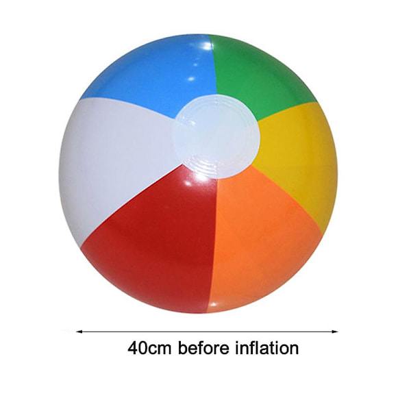 Strandballer i bulk, oppblåsbare strandballer, regnbuefarge - bassengleker for barn, strandleker, sommerleker (3 stk.)