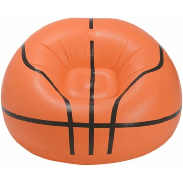 Uppblåsbar soffa uppblåsbar flockning lat soffa bönpåse basketdesign uppblåsbar stol sportboll luftblåsare strandstol utomhus inomhusbruk