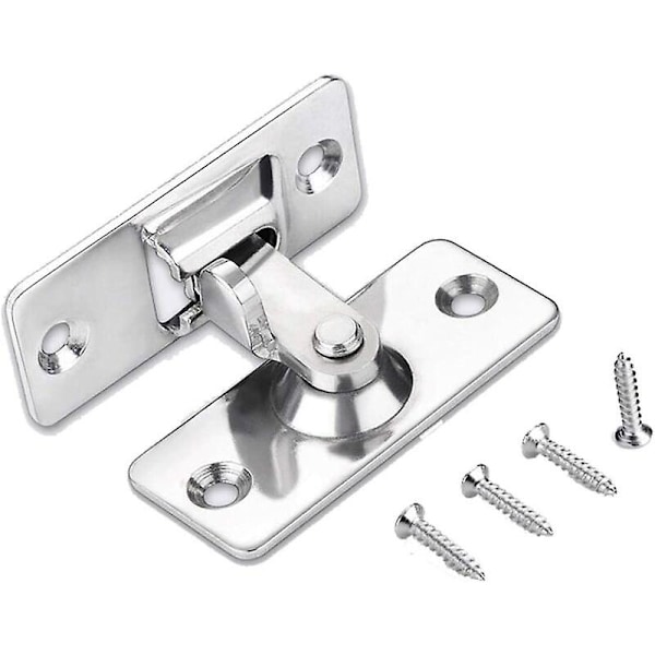 90 graders dörrlås, rostfritt stål säkerhetshörnlås/tryck-drag, satin nickel