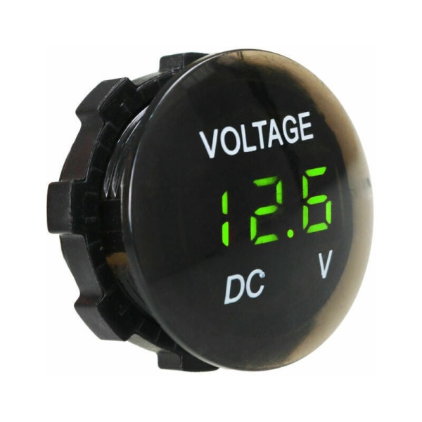 Vattentät Voltmeter, Mini DC 12V-24V LED Digital Display Spänningsdetektor Tester för Bil Motorcykel Auto Truck Camper (grön)