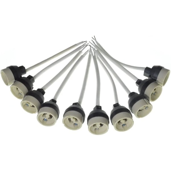 10x Gu10 Lamphållare Lampkontakt För Infälld Belysning Lamphållare Och Spotlights Led-lampa