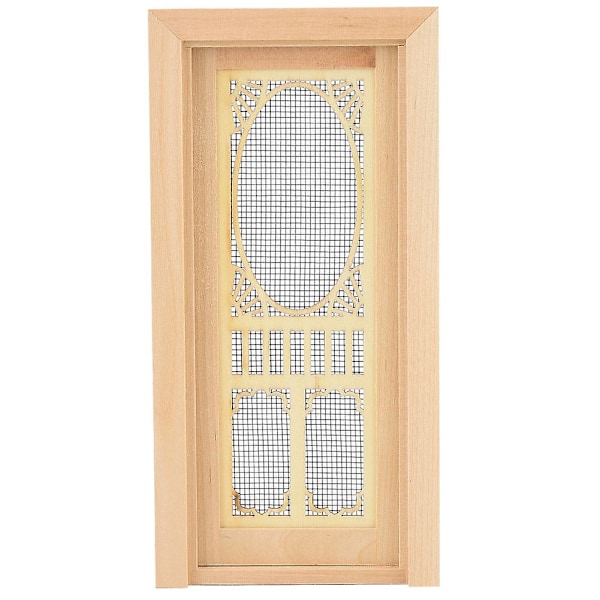 1:12 Trä Mini Dockhus Tillbehör Trä Ihålig Dörr Modell För Dockor