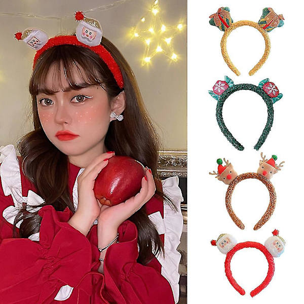 Älghuvudband Jultomte Hårband Jul Snögubbe Hårband Festtillbehör