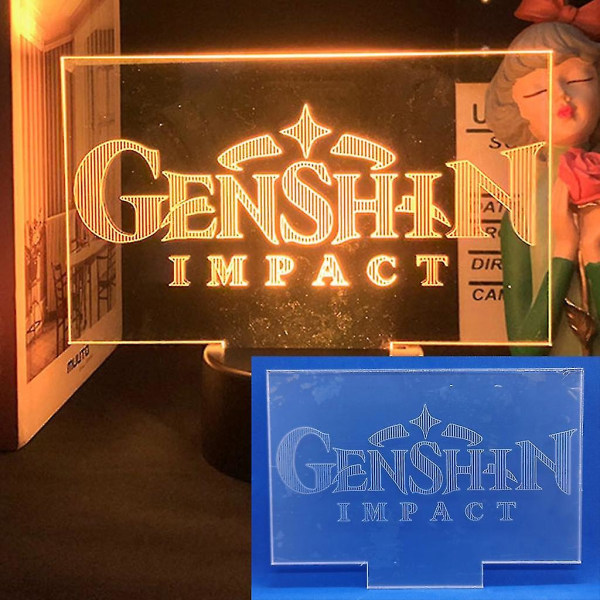 Scaramouche Balladeer Genshin Impact 3d Led Nattlampa För Barn Anime Ljus Rumsdekor Sockel och akrylskiva säljs separat Akrylskiva 11