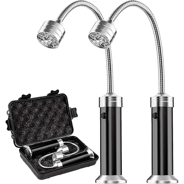 2 stk magnetisk justerbar grilllampe for utendørs grilltilbehør
