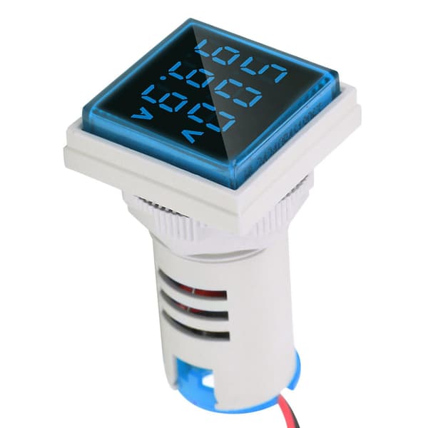 Led Digital Display AC Spænding Strøm Måler Indikator 22mm 0-100a Måler Indikator（blå）