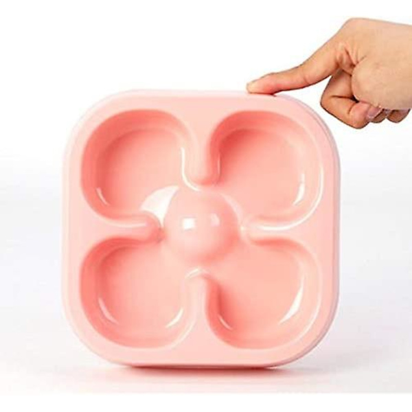 Halkskyddad labyrintformad djurskål, Anti Glutton-skål för hundkatt, Anti Bloat Slow Feeding Bowl, rosa