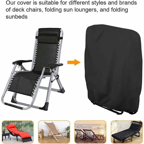 Gravityless hopfällbar stolsöverdrag utomhus vattentät dammtät uteplatsmöbler väderbeständig 28\" x 43.2\"