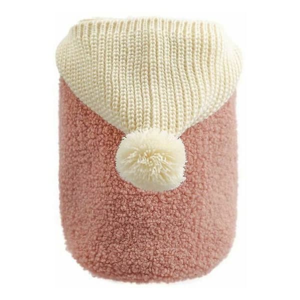 Varm lammullsväst för höst och vinter (rosa storlek L)