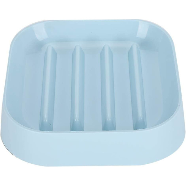 Halkfri plastskål för långsam matning av husdjur, Anti-kvävningsskål för husdjur, för katttillbehör (blå)
