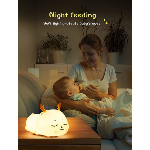 Nattlampa för barn 7-färgs baby , bärbar led nattlampa för barn Baby nattlampa för barn Present för barn, USB nattlampa för barn