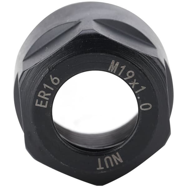 Collet Chuck Mutter för CNC Chuck Hållare Svarv ER16 A&M Typ M191.0 Svart
