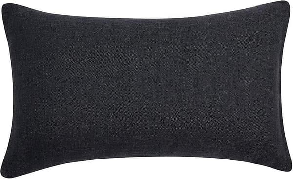 Set med 2 høstlige sorte pynteputer i rustikt lin, 30x50 cm, til sofa