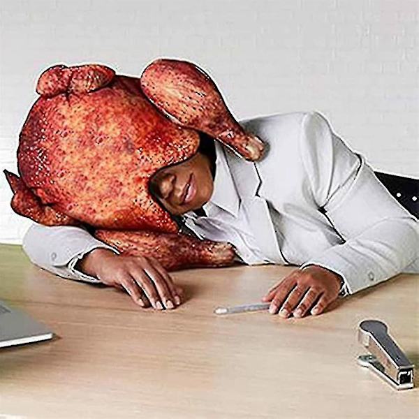 Friterade kalkon kudde Thanksgiving kalkon hatt med en kalkon