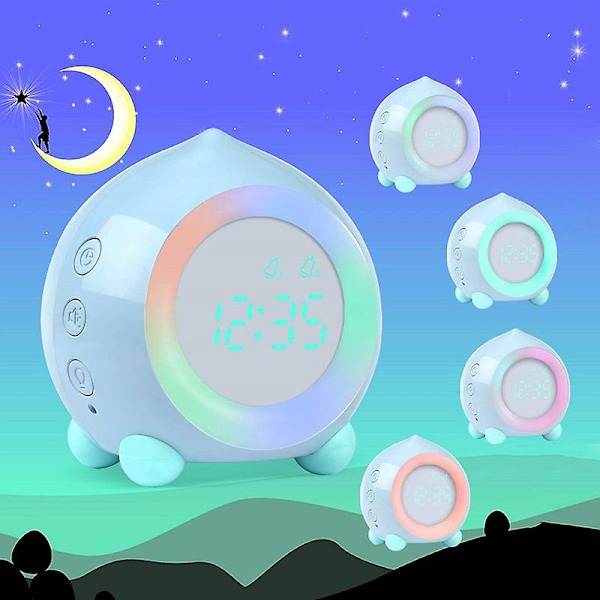 Elektronisk klocka väckarklocka Bluetooth 7 färger