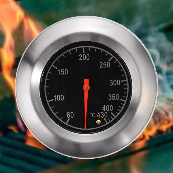 Grillredskap ugnstermometer rostfritt stål bimetalltermometer ugnstermometer BBQ pizzaugn 76mm 1 st.