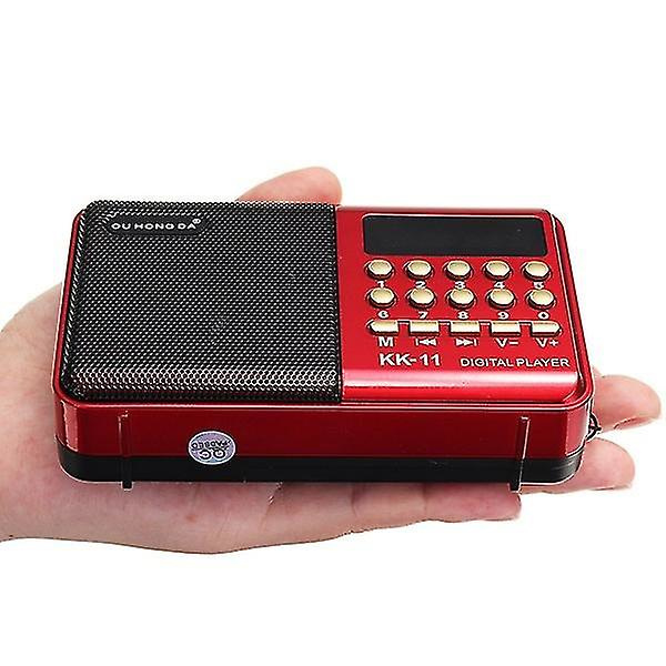 K11 Fm Genopladelig Mini Radio Bærbar Digital Fm Sd-kort Mp3-afspiller Usb-højttaler