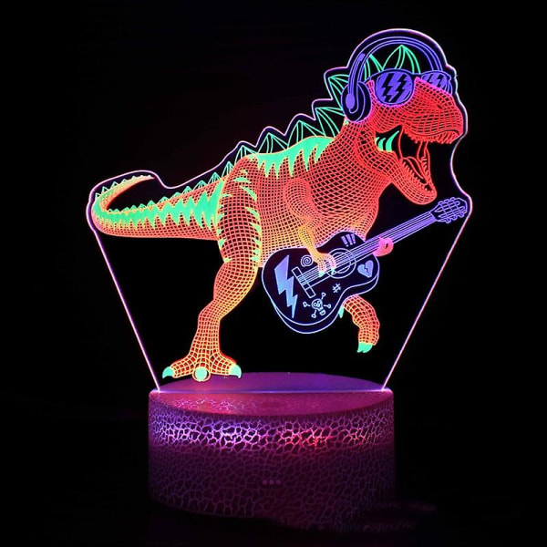 Dinosaur 3d Led Nattlampa Skrivbord Nattlampa Touch Fjärrkontroll Bordslampa Dekor Presenter Till Baby Barn Barn Födelsedag Semester Tjej Vän Dinosaurie i