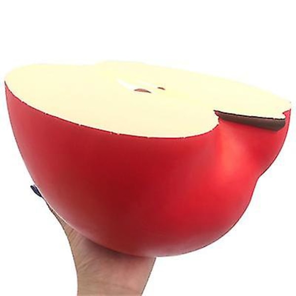 Stor størrelse æble langsom rebound legetøj squishy vent dekompression pu legetøj（24cm*23cm*13cm，rød）