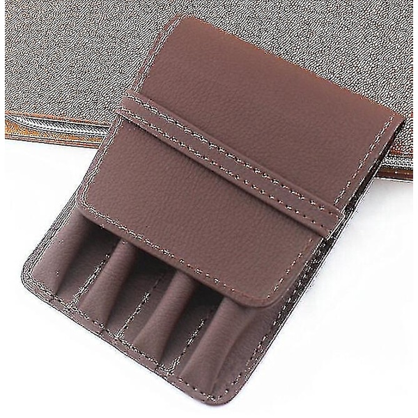 (w)Blyant Etui Håndlavet Læder Pen Etui Blyant Taske Vintage Pung Til 4 Pen Sød Stationær