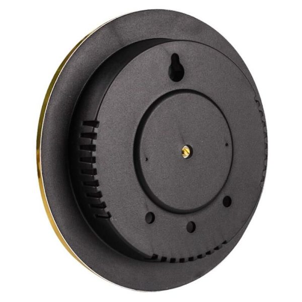 Barometer, väderstation med barometer och termometer, väggtyp 3 i 1 analog väderstation, för inomhus- och utomhusbruk upp till 128MM guld