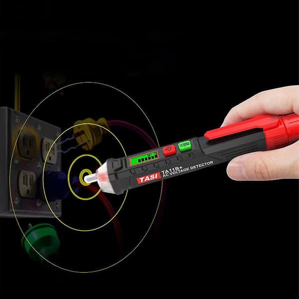 LCD-spänningstestare detektorindikatorpenna 12v-1000v effektsensor