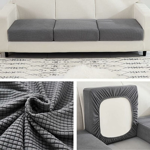 Soffa stretch-skydd, möbelskydd, soffskydd, sofföverdrag, dammskydd för möbler (Färg: 1, Storlek: S (50-65 cm))