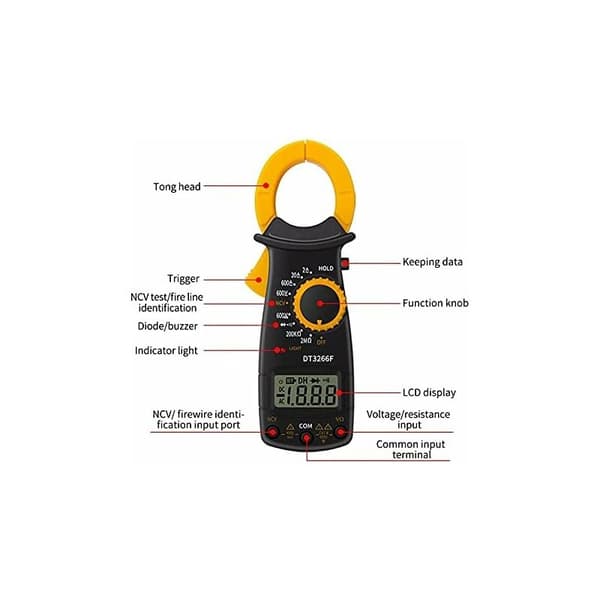 Bärbar multimeter digital multimeter voltmeter voltmeter ohmmeter resistans kapacitans AC DC ström ström elektrisk testare
