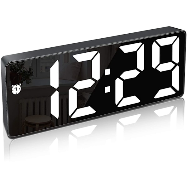 Barnens väckarklocka lyser upp digital LED-ljus väckarklocka nattlampa dag och natt barnens justerbar volym snooze USB