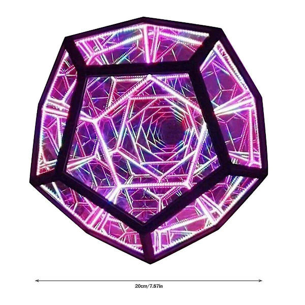 Led Art Lamp Usb Laddning Justerbar Färg Dekor Nattlampa Infinity Dodekaeder Färg Art Lamp