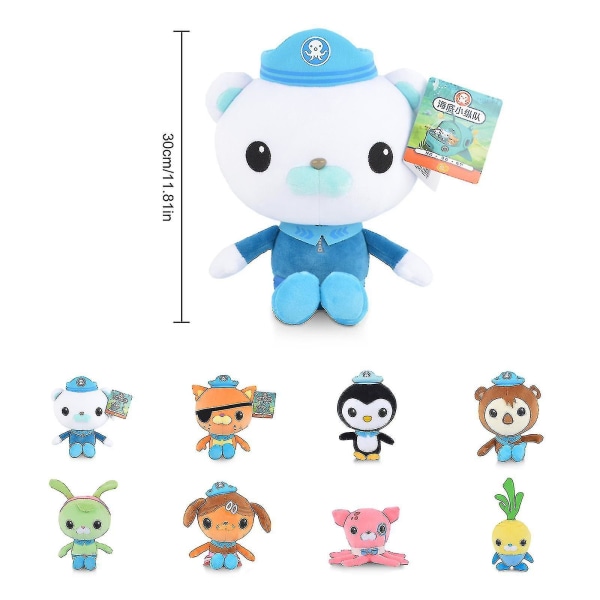 2023 Animoitu merieläinten pehmolelut, 12 tuuman hanhibarnacle Octonauts täytetty pehmeä tyyny, lasten lahja, kodinsisustus F4 (Peso)