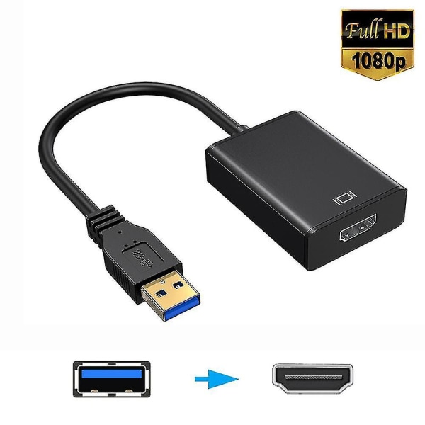 Hd 1080p Hdmi till USB 3.0 Videokabel Adapter Converter för bärbar dator Hdtv TV-skärm