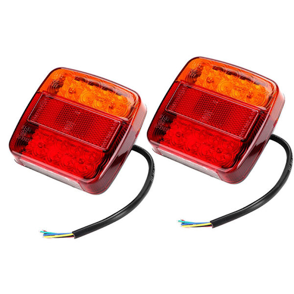 2 st 12V 20 LED-båtbilsvagns bakre bakljusindikator bromsljus blinkers