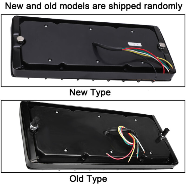 2 st 12V LED-bakljus broms backväxel 40 LED-indikatorlampor för släpvagn lastbil båt