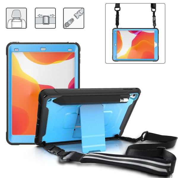 Shiny Surface Case For Ipad Pro 9.7 Inch Air 2 With Detachable Shoulder Strap, Adjustable Stand, Storable Mini Bag, Full Protection Cover