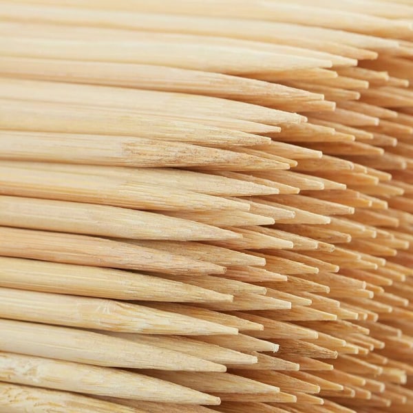 10023685 Träspett, set med 500 spett, bambu, DIY, längd 30 cm, bredd 4 mm, praktiskt, naturligt