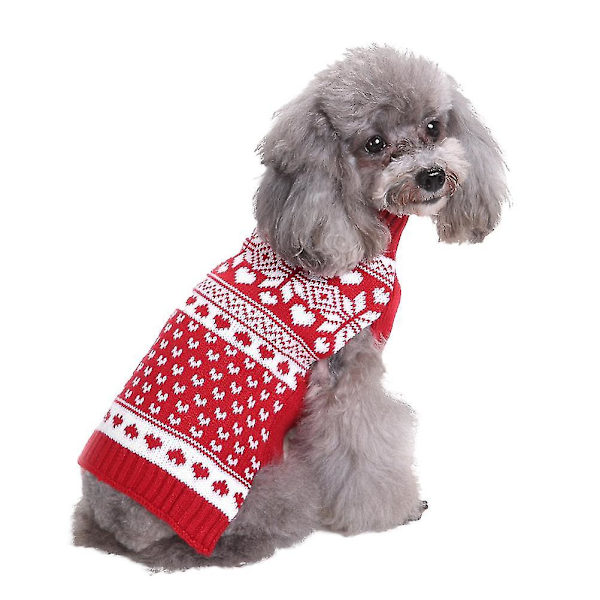 1 stk. kæledyr strikket sweater høj krave varm jul tøj kæledyr sweatre kæledyr kostume hunde tøj fo