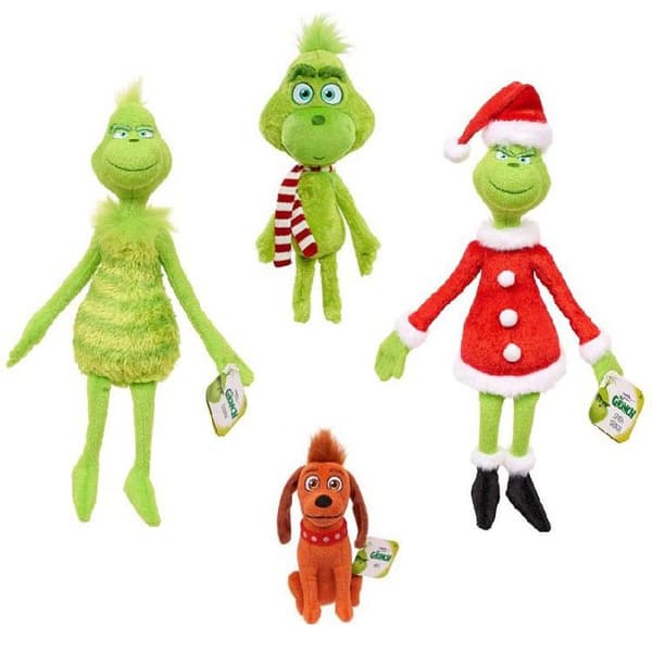 Grinch plyschleksaker, barnens tecknade dockor B