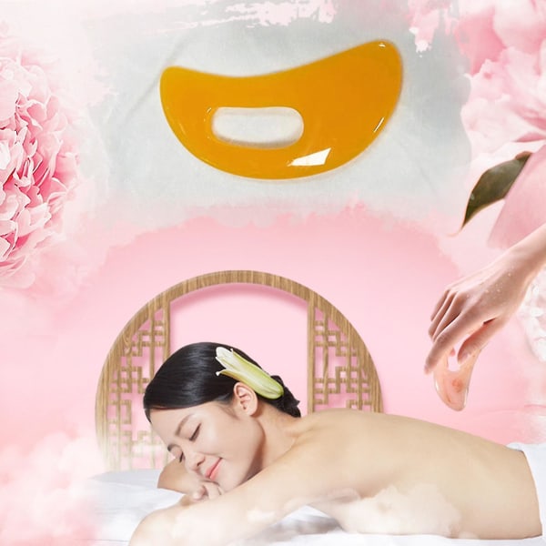Gua Sha massageværktøj med håndtag Lymfedrænage-massageapparat Skrabbræt-farvelys farve