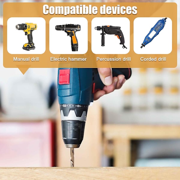 50 stk. Drillforce Tools M35 Cobalt Bor Sæt, HSS-CO Bor Sæt 1-3MM, til Boring i Hærdet Stål, Støbejern og Rustfrit Stål (guld)