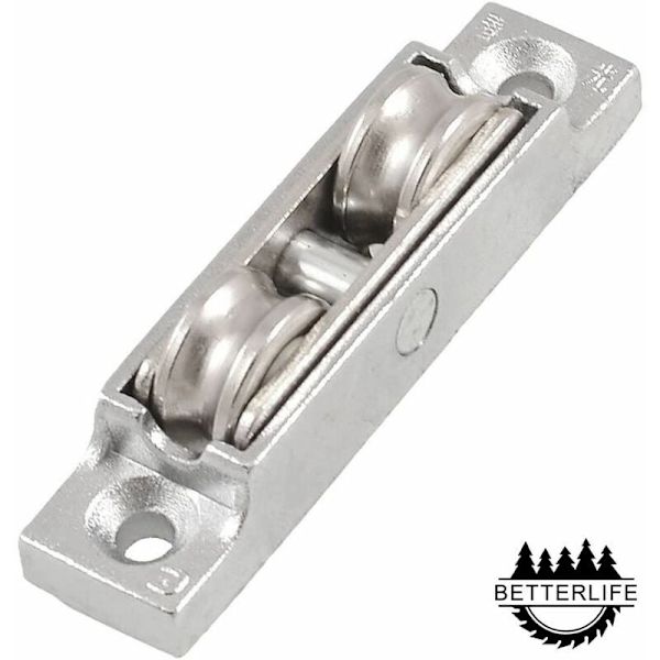 12mm metall axel dubbla rullar för skjutdörrar, fönsterdörrar, förtjockad zinklegering, platt botten, justerbar dubbel rulle yttre ram