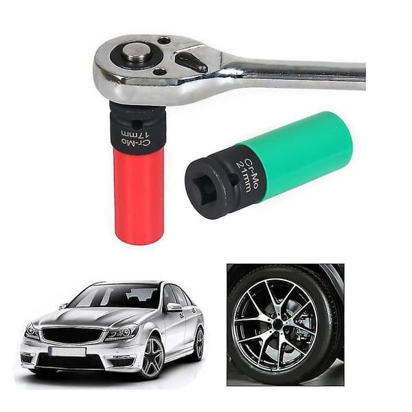 17mm 21mm Lug Nut Socket Tool Wheel Lock Nut Removal Wrench for S Class（17mm og 21mm）