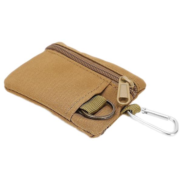 Tan Ulkoilun EDC Molle-pussi lompakko karabiinihaalla - Mini kannettava avainkorttikotelo kolikkopussi