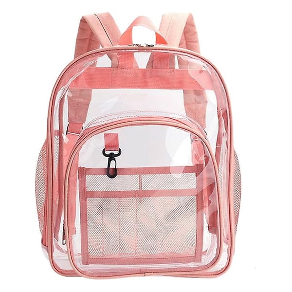 Klar kontrastbindende mode rygsæk, 14,2 tommer, i smuk pink