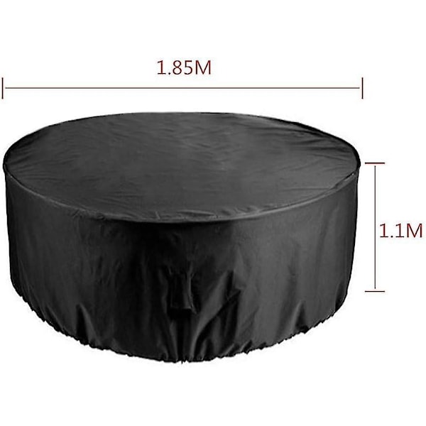 Skyddande överdrag för runt bord 4 stolar möbelöverdrag möbler uteplats trädgård terrass 185 x 110 cm